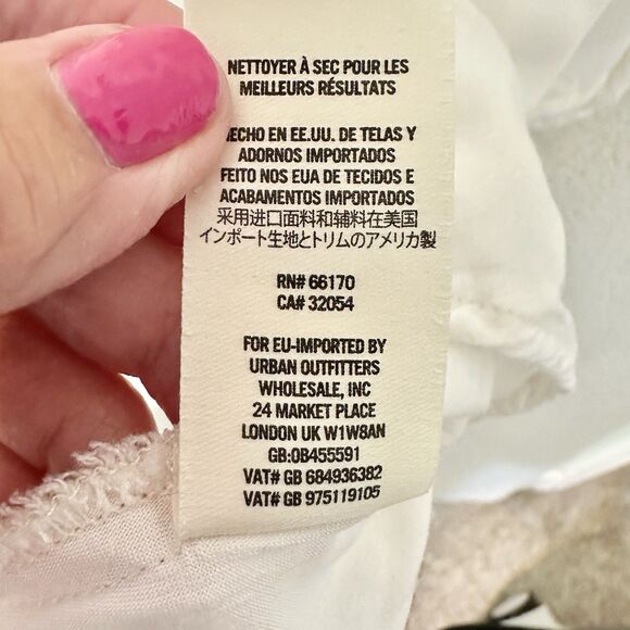 Free People Layered Tunic Dress S Cream Beck‎ Plunging Cutout Keyhole Minimal - Picture 12 of 13